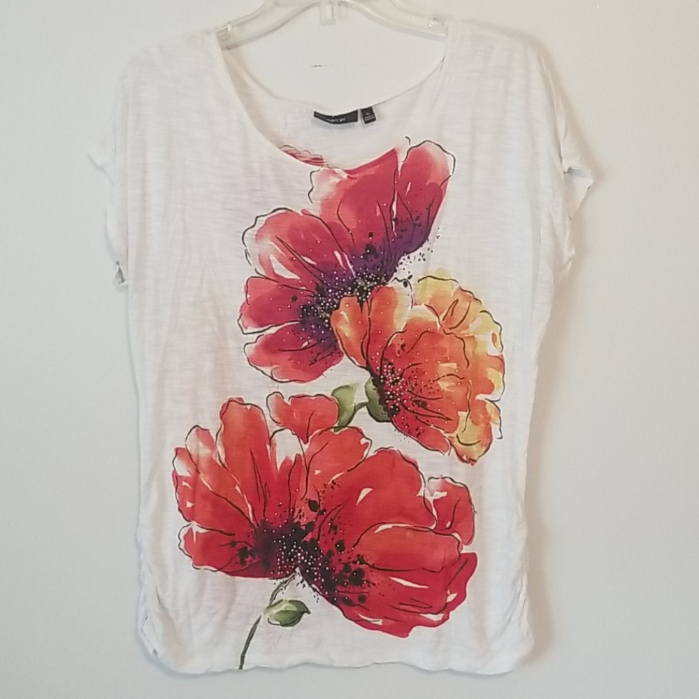 2/$10 Floral Design T Shirt